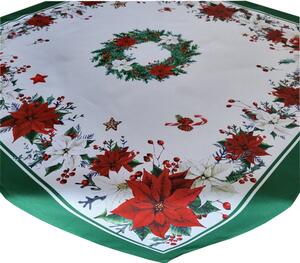 Karácsonyi négyzet alakú asztalterítő Karácsonyi rózsa Šířka: 85 cm | Délka: 85 cm