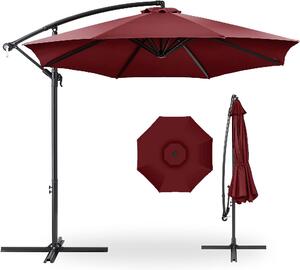 Függő napernyő 2,7 m - piros