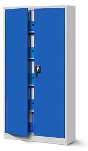 JAN NOWAK JAN fém iratszekrény 900x1850x400, modell szürke-kék
