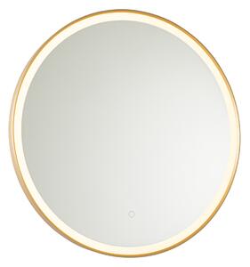 Fürdőszobatükör arany 70 cm-es LED-del, érintőképernyős dimmerrel - Miral