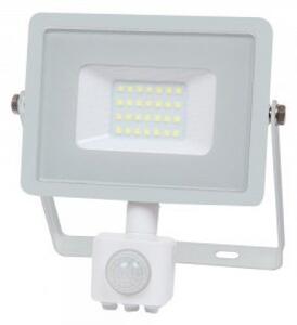 LED reflektor , 20 Watt , mozgásérzékelős , természetes fehér , SAMSUNG chip , 5 év garancia , fehér