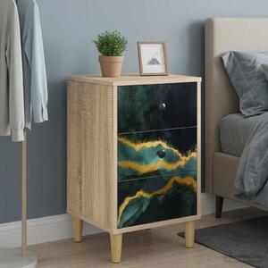 VidaXL Éjjeliszekrény WIJHE 2 db Sonoma Tölgy 36 x 33 x 60 cm