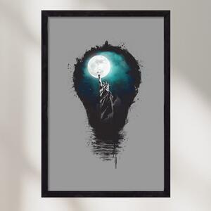 Big city lights - falikép keretben | artbridge