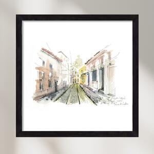 Lisbon Aquarelle No.8 - falikép keretben | artbridge