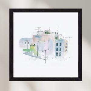 LISBON Aquarelle No.3 - falikép keretben | artbridge