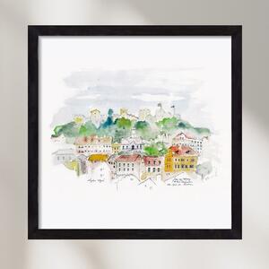 LISBON AQUARELLE NO.13 - falikép keretben | artbridge