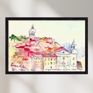 LISBON AQUARELLE NO.19 - poszter keretben | artbridge