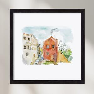 LISBON AQUARELLE NO.12 - falikép keretben | artbridge
