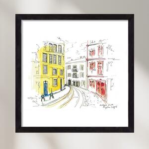 LISBON AQUARELLE NO.10 - poszter keretben | artbridge