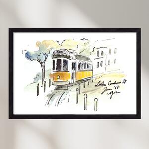 LISBON AQUARELLE NO.22 - falikép keretben | artbridge