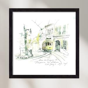 LISBON AQUARELLE NO.28 - falikép keretben | artbridge