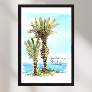 CYPRUS AQUARELLE NO.1 - falikép keretben | artbridge