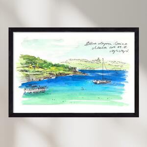 MALTA AQUARELLE NO.6 - falikép keretben | artbridge