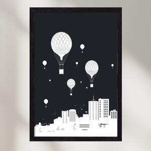 Balloons and the city - falikép keretben | artbridge