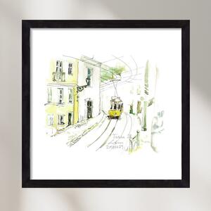 LISBON AQUARELLE NO.27 - falikép keretben | artbridge