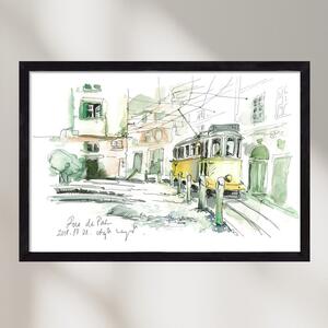 LISBON AQUARELLE NO.30 - falikép keretben | artbridge