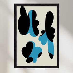 BLUE FLOWERS - falikép keretben | artbridge
