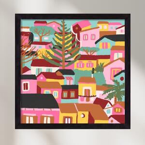 Modica város részlet - falikép keretben | artbridge