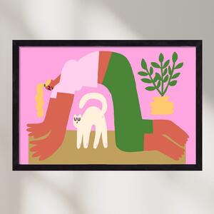 Yoga Cat - falikép keretben | artbridge