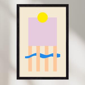 YELLOW AND LILAC - falikép keretben | artbridge