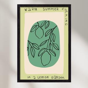 WARM SUMMER EVENING IN A LEMON GARDEN - falikép keretben | artbridge