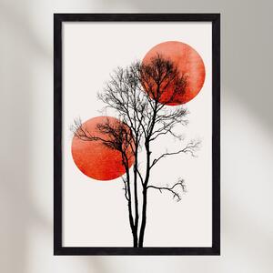 Sun and Moon hiding - falikép keretben | artbridge