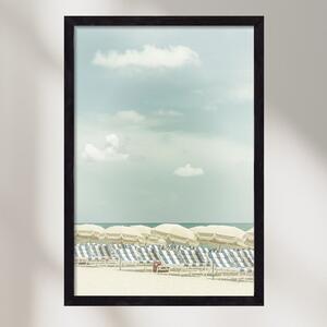 Vintage beach scene - falikép keretben | artbridge