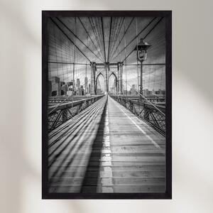 NEW YORK CITY Brooklyn Bridge - falikép keretben | artbridge