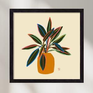 PLANT WITH COLOURFUL LEAVES - falikép keretben | artbridge