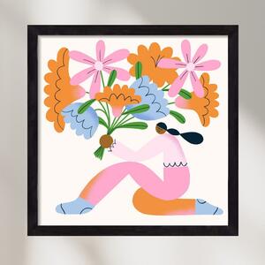 Flowers - falikép keretben | artbridge