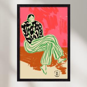 CALM WOMAN PORTRAIT - falikép keretben | artbridge
