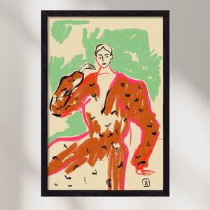 WOMAN IN A TERRACOTTA DRESS - falikép keretben | artbridge