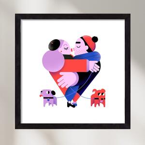 Valentines - falikép keretben | artbridge