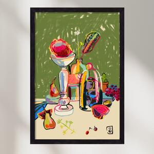 STILL LIFE WITH DRAGON FRUIT - falikép keretben | artbridge