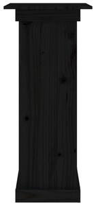 VidaXL fekete tömör fenyőfa virágtartó állvány 40 x 40 x 60 cm