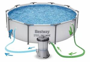 Bestway steel pro max Fémvázas medence vízforgatóval és szűrővel 76x305cm (8050001)