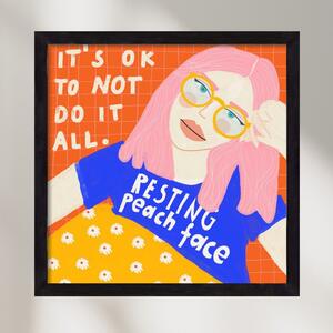 Resting Peach Face - falikép keretben | artbridge