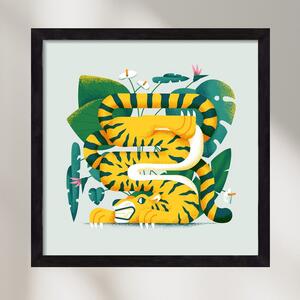 Yoga Tiger - falikép keretben | artbridge