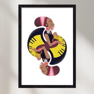 Jazz musician series - Nina - falikép keretben | artbridge
