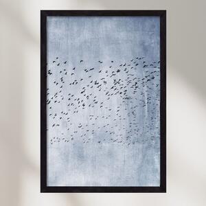 Moving on - blue - falikép keretben | artbridge