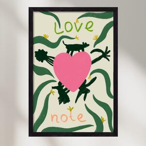 LOVE NOTE - falikép keretben | artbridge