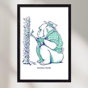 Gardener Gorilla - falikép keretben | artbridge