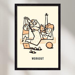 Workout - falikép keretben | artbridge