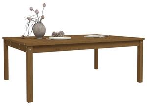 VidaXL mézbarna tömör fenyőfa kerti asztal 121x82,5x45 cm