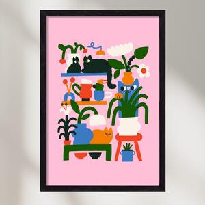 A Cat Lady's Home - falikép keretben | artbridge