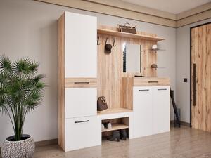 Modula Előszoba Garnitúra (Sonoma-Fehér) modern