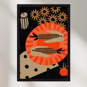 Late night picnic - poszter keretben | artbridge