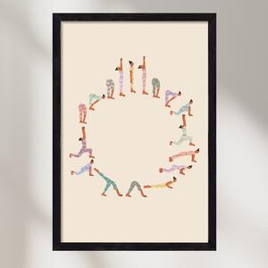 Lunge Salute - falikép keretben | artbridge