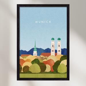 Munich Travel Poster - falikép keretben | artbridge