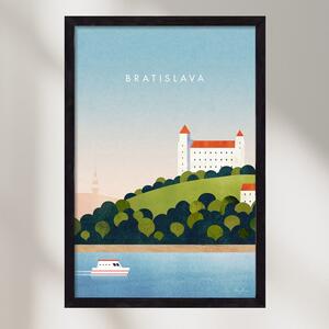 Bratislava Travel Poster - falikép keretben | artbridge